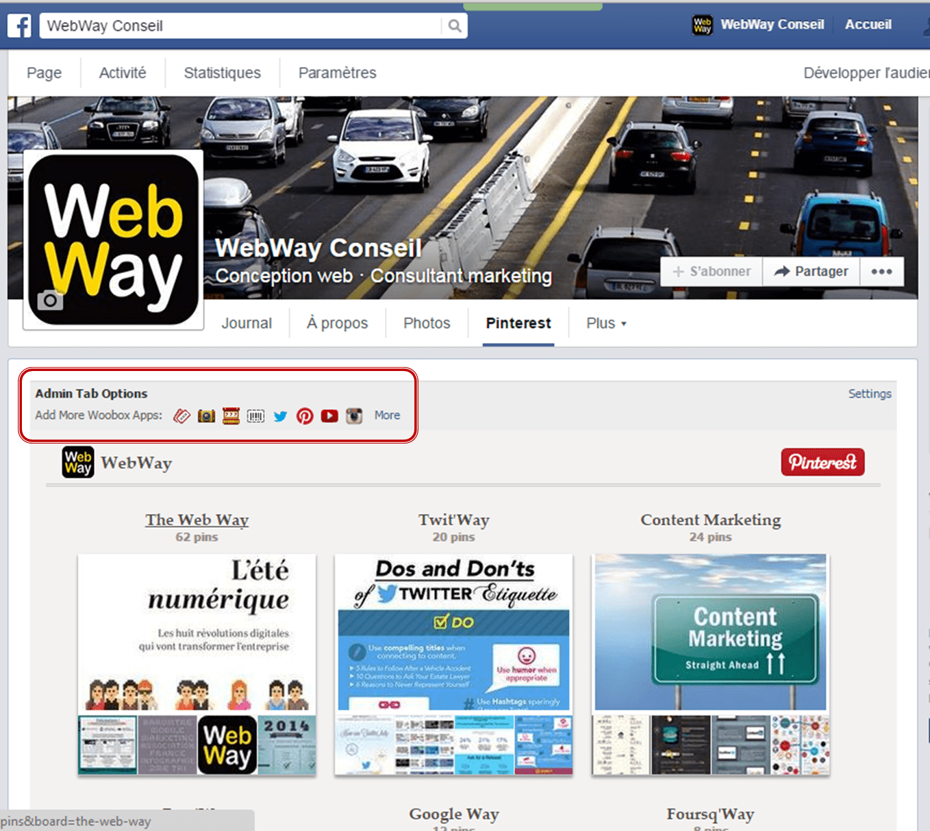 installer une application directement à partir de votre Page Facebook