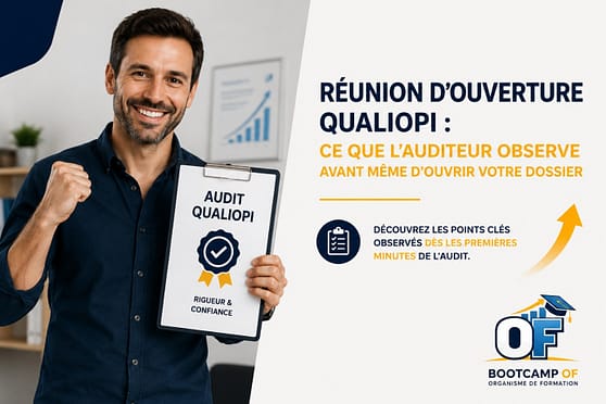 Réunion d’ouverture Qualiopi avec auditeur et contrôle du dossier qualité Title image